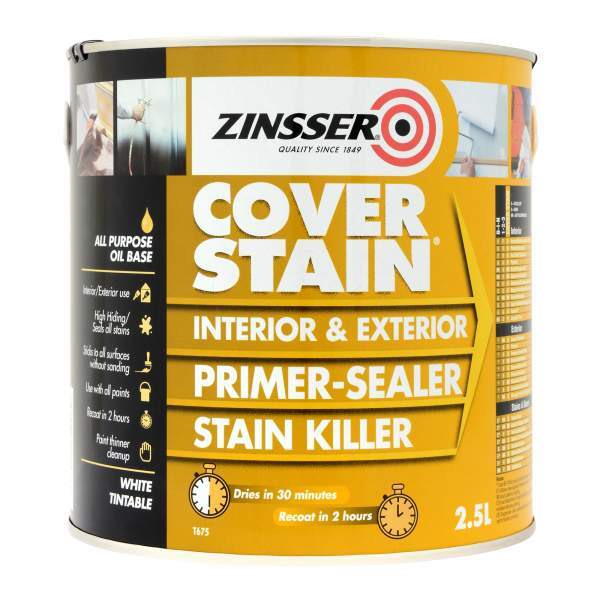 Zinsser Cover Stain 400ml/500ml/1L/2.5L