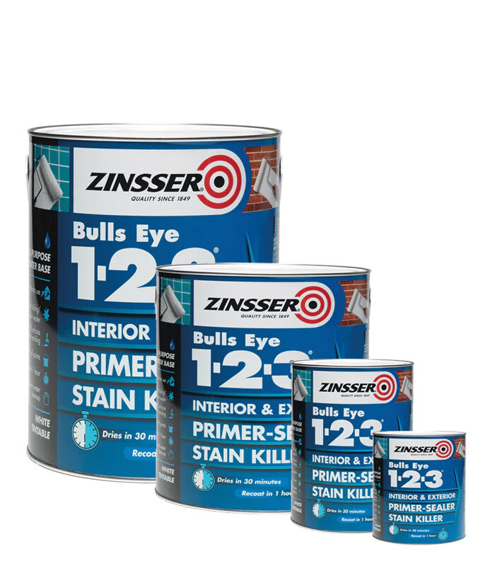 Zinsser Bulls Eye 1-2-3 Primer White 1L/2.5L