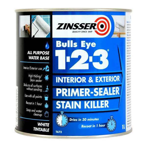 Zinsser Bulls Eye 1-2-3 Primer White 1L/2.5L