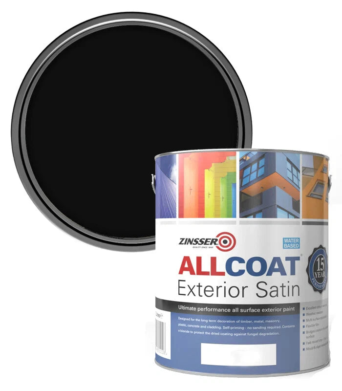Zinsser AllCoat Exterior Water-Based Matt/Satin/Gloss White/Black 1L/2.5L