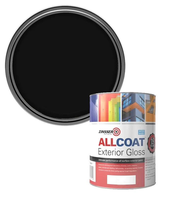 Zinsser AllCoat Exterior Water-Based Matt/Satin/Gloss White/Black 1L/2.5L
